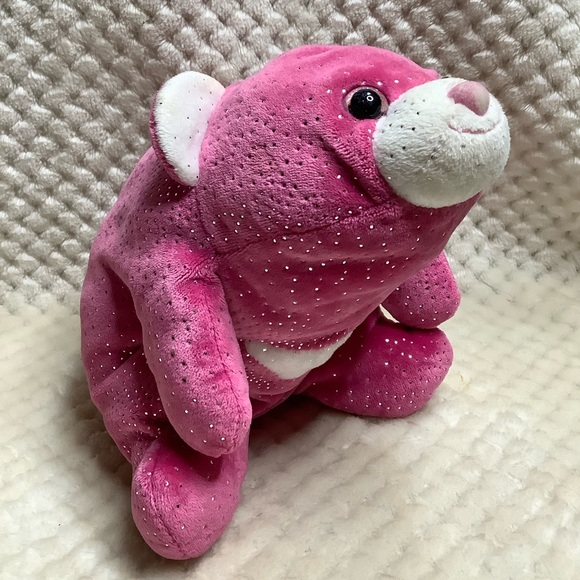 GUND Plush Hot Pink Sparkle SNUFFLES Stuffed Animal 4044584 Toy - Picture 2 of 14